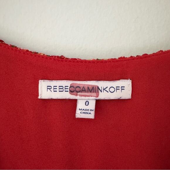 Rebecca Minkoff Lynne Dress Floral Tiered Ruffle Dress Cold Shoulder Cutout Mini - Picture 12 of 14